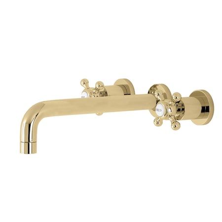 Kingston Brass Roman Tub Faucet, Polished Brass, Wall Mount KS8022BX